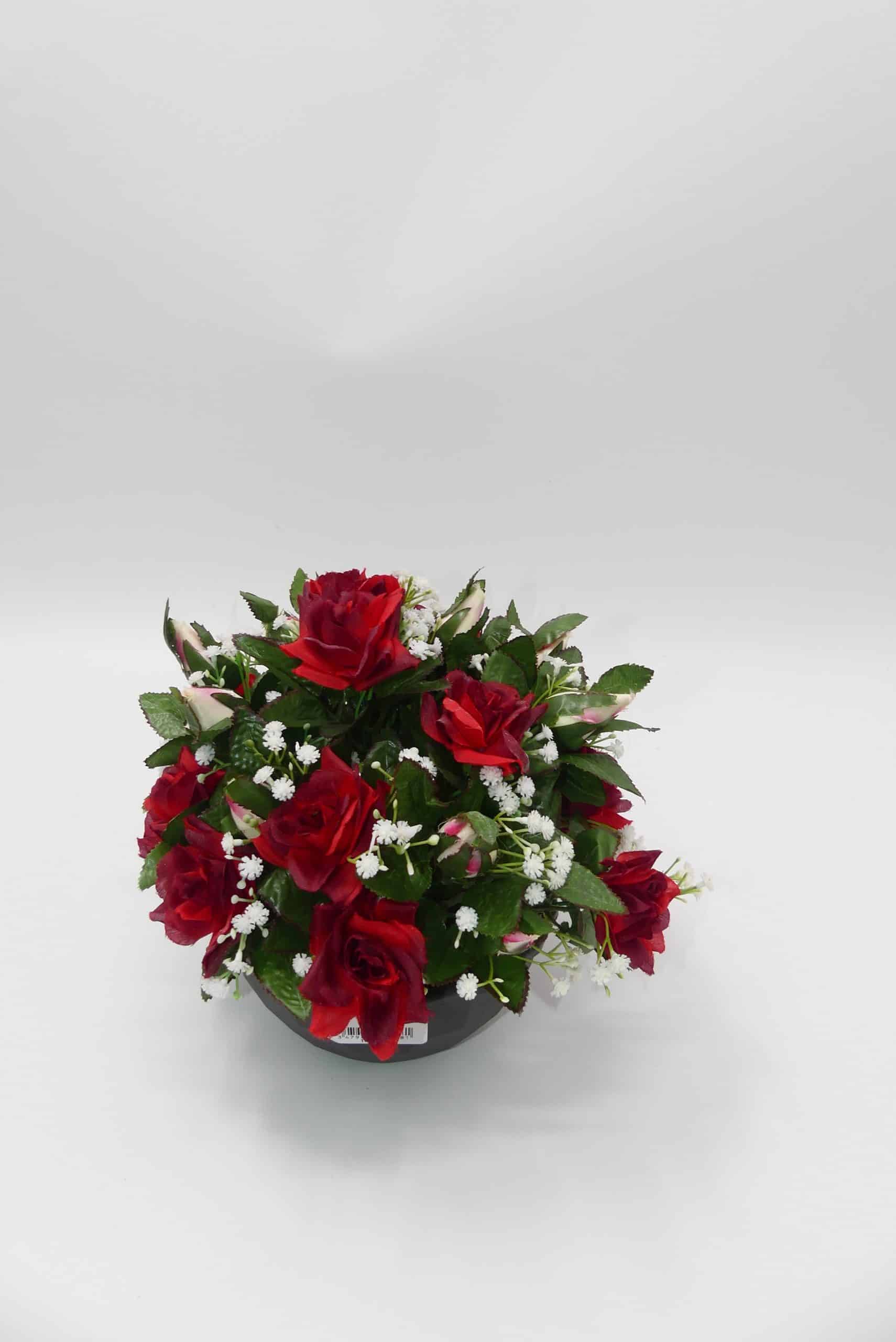 COMPO ROSES POINTUES OUVERTES rouge - Cesar fleurs