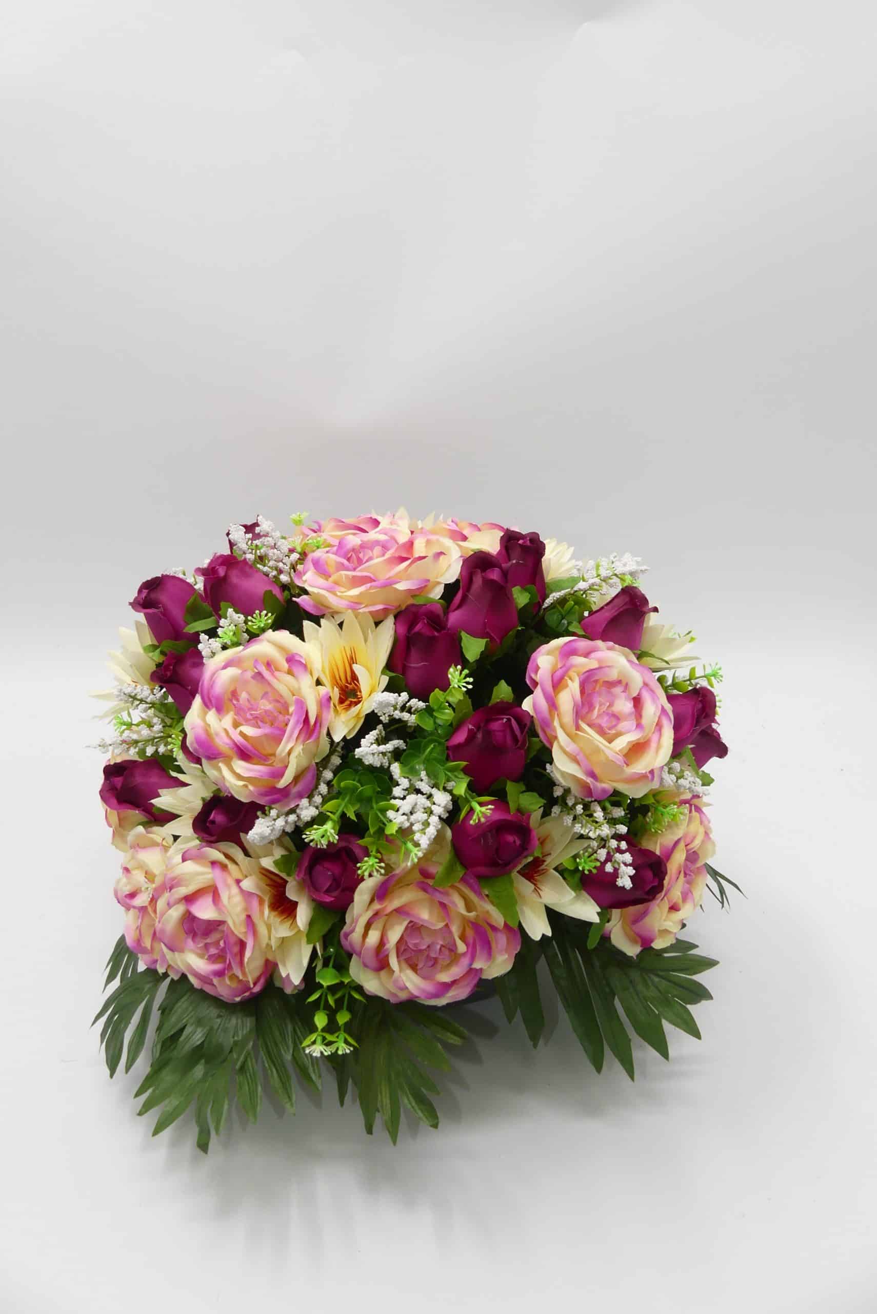 COMPO PIVOINES ROSES LOTUS rose - Cesar fleurs