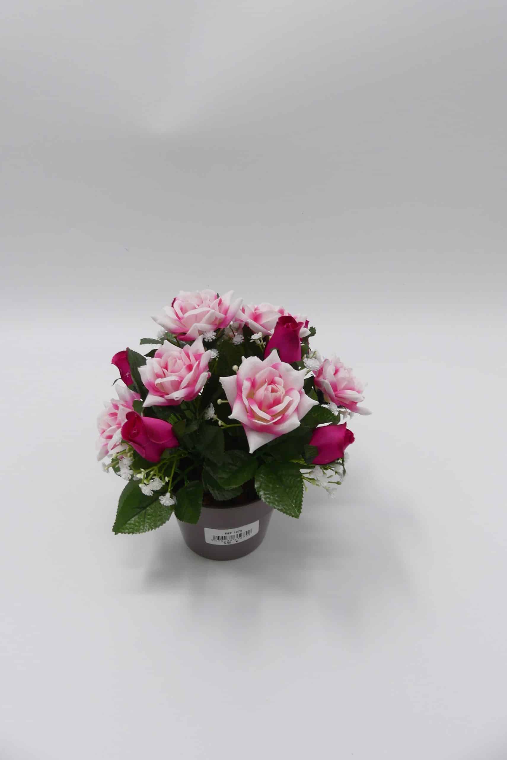 COMPO ROSES POINTUES ROSES OUVERTES rose - Cesar fleurs