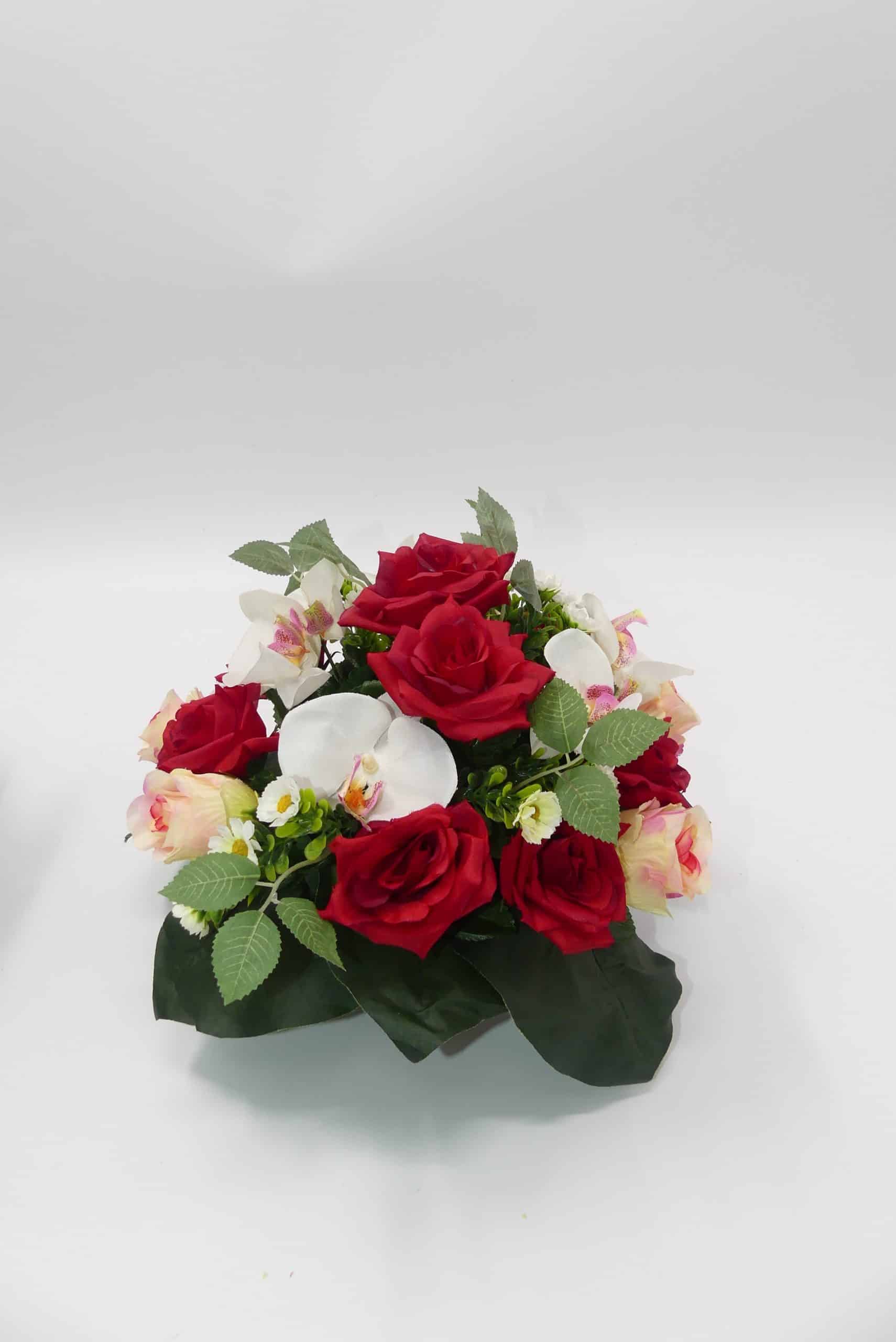COMPO ROSES ORCHIDEES rouge - Cesar fleurs