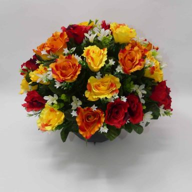 COMPOSITION DE ROSES jaune