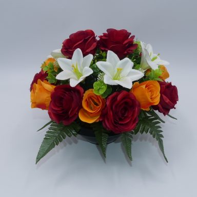 COMPOSITION ROSES LYS rouge